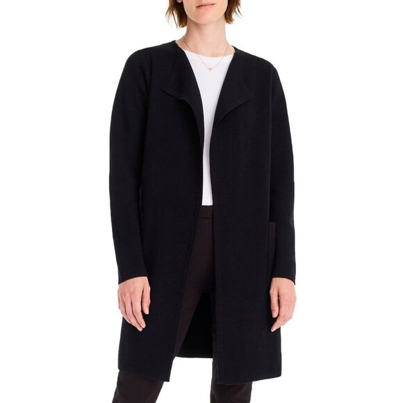 NWT J.Crew Juliette in Black Open-Front Knit Collarless Sweater Blazer XS - Picture 5 of 8